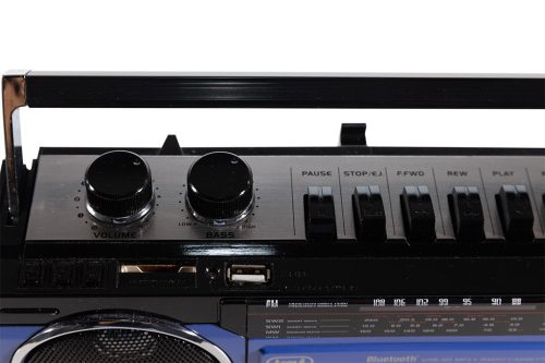 Trevi RR501 Hordozható kazettás rádió és MP3/USB lejátszó, Bluetooth funkcióval - kék