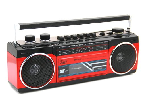 Trevi RR501 Hordozható kazettás rádió és MP3/USB lejátszó, Bluetooth funkcióval - piros