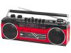 Trevi RR501 Hordozható kazettás rádió és MP3/USB lejátszó, Bluetooth funkcióval - piros