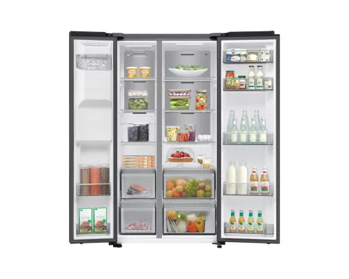 Samsung RS70F64KEFEO Side-by-Side hűtőszekrény AI Energia üzemmóddal 640 L, fekete
