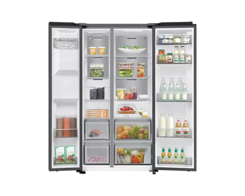 Samsung RS70F64KEFEO Side-by-Side hűtőszekrény AI Energia üzemmóddal 640 L, fekete