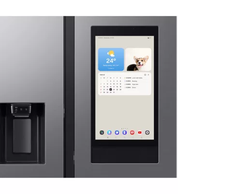 Samsung RS90F66BETEO Side-by-Side hűtőszekrény Family Hubbal 614 L, matt metál