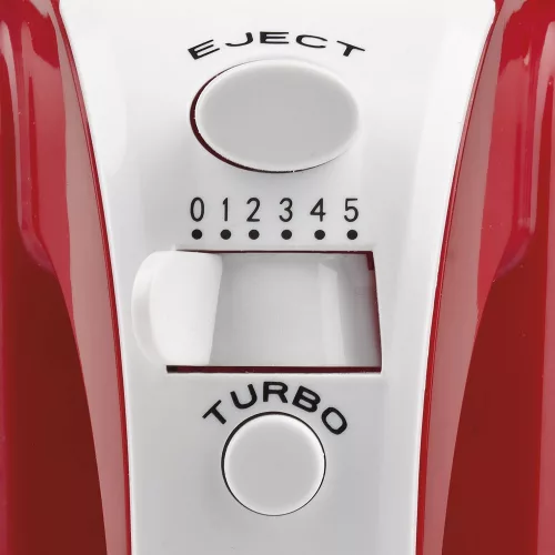 Girmi SB02 elektromos kézi mixer, 170 W teljesítmény, 5 sebességfokozat, TURBO funkció, rozsdamentes acél tartozékok, fehér/piros (SB0201)