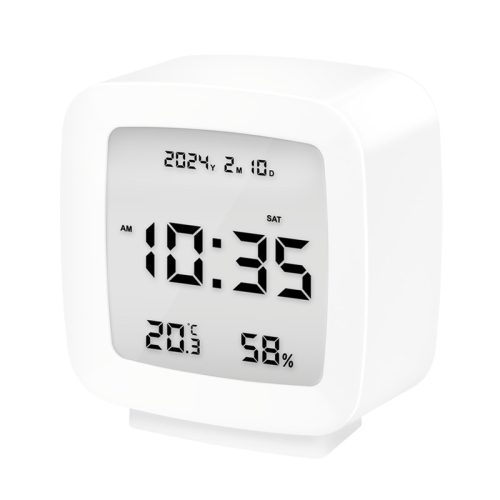 Logilink Digitális ébresztőóra, hőmérséklet, páratartalom, szundi funkció, fehér