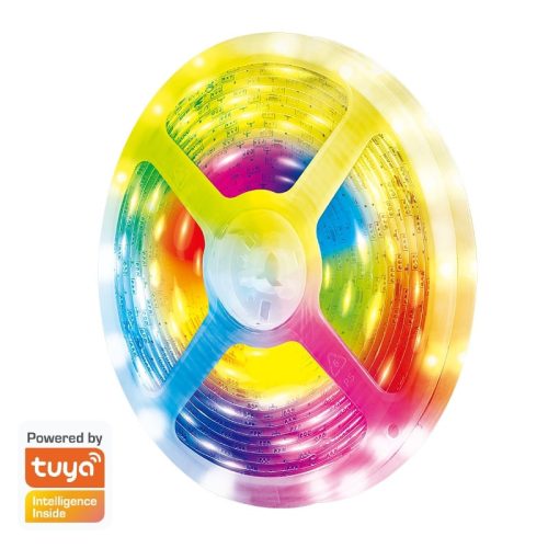 LogiLink Wi-Fi intelligens RGB-LED szalag, öntapadós, Tuya kompatibilis, 5 m