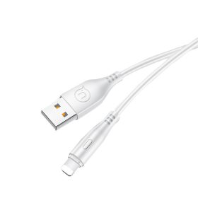 USAMS SJ266USB02 Lightning töltőkábel, fehér