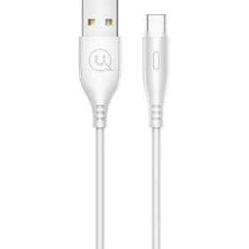   Usams SJ267USB02 U18 USB-ről USB Type-C-re adat és töltőkábel, 2A, 1 m, Fehér