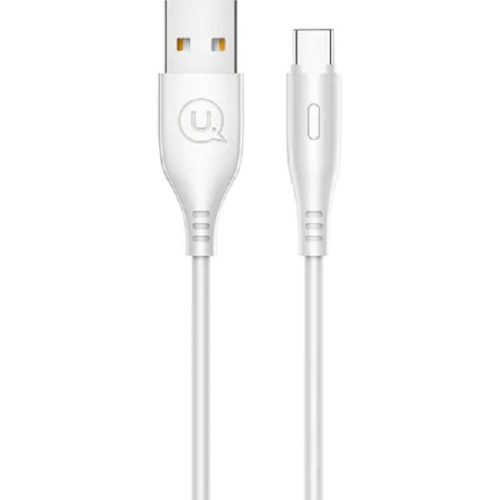 Usams SJ267USB02 U18 USB-ről USB Type-C-re adat és töltőkábel, 2A, 1 m, Fehér