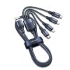 USAMS SJ516USB01 4 az 1 ben 120cm-es textil borítású töltőkábel 3A , 1375898