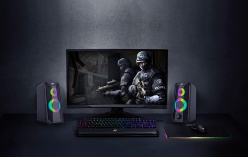 Havit SK202 2.0 RGB Hangszóró - Fekete