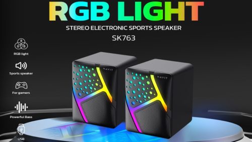 Havit SK763mini Számítógépes hangszórók 2.0 RGB (fekete)