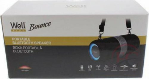 Well Bounce hordozható bluetooth hangszóró, RGB fények, Vízálló IPX6