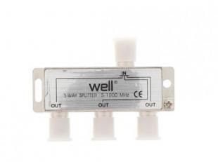 Well SPLT-FC/3-ST-WL Antenna F-elosztó 1 be 3 kimenet 5 - 2450 MHz