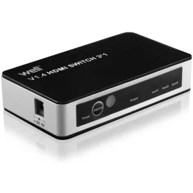   Well 3 portos Full  HDMI elosztó LED-es kijelző, SW-HDMI1.4/3-RC-WL