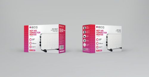 ECG TK-2070 White Szabadon álló meleg levegős konvektor