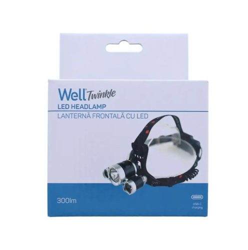 Well TORCH-TWINKLE-WL LED-es fejlámpa 1 T6 + 2 XPE, 300Lm