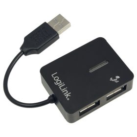  LogiLink "Smile" USB 2.0 4 portos hub, fekete (UA0139)