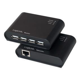   Logilink USB 2.0 Cat.5 hosszabító akár 50 m-ig 4-port hub-al (UA0230)