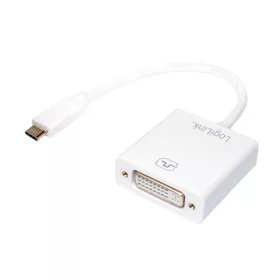   LogiLink USB 3.2 Gen1 Type-C adapter, C/M DVI-D/F, 1080p, fehér, 0,14 m (UA0245A)