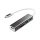 Logilink USB 3.2 Gen 1x1 USB-C 3 portos hub, kártyaolvasóval