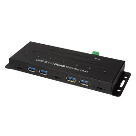   Logilink USB 3.2 Gen 2 Hub, 7-port, 4x USB-AF + 3x USB-CF Combo Hub, fém (UA0319)