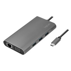   Logilink USB 3.2 Gen 1, dokkoló állomás, USB-C, 10-port, PD, ezüst (UA0383)
