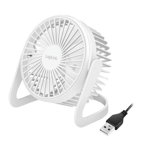 Logilink USB ventilátor, 12,7 cm (5 hüvelyk), fehér