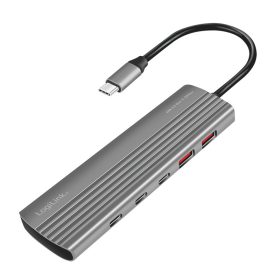   Logilink Ultravékony USB 3.2 Gen2 hub, 2x USB-A, 8x USB-C, PD, 100 W, asztroszürke (UA0415)