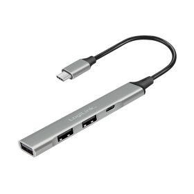   Logilink USB 3.2 Gen 1, 4 portos USB-C hub, vékony kialakítás, alumínium ház (UA0416)