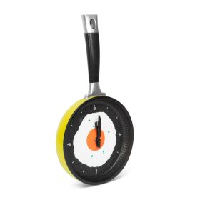   W1060B Konyhai serpenyő falióra - tükörtojással - sárga