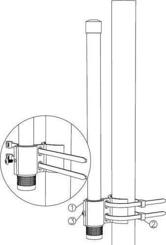 MaxLink körsugárzó WiFi bázis antenna 2,4GHz 15dBi (WFI-055-999)