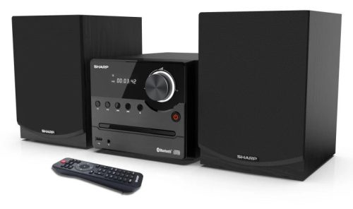 SHARP XL-B512BK Bluetooth mikrohifi rendszer fekete fa hangszórókkal