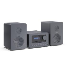   SHARP XL-B514(GY) Tokyo FM bluetooth mikrohifi rendszer szürke fa hangszórókkal