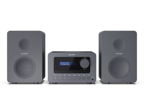 SHARP XL-B514(GY) Tokyo FM bluetooth mikrohifi rendszer szürke fa hangszórókkal