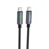 FONENG XS08 kábel USB-C - USB-C PD 60W 1.2m, Fekete