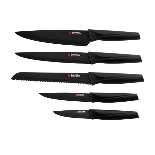 Zokura 6 darabos késkészlet, Fekete Z-1026